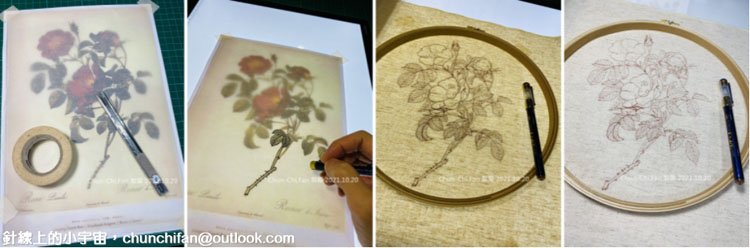 刺繡畫底稿的製作方式